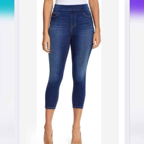 Nine West Sz 8 Heidi Pull-On Skinny Crop Jeans Soft Fall Comfy Stretch By-2103 - Picture 1 of 12